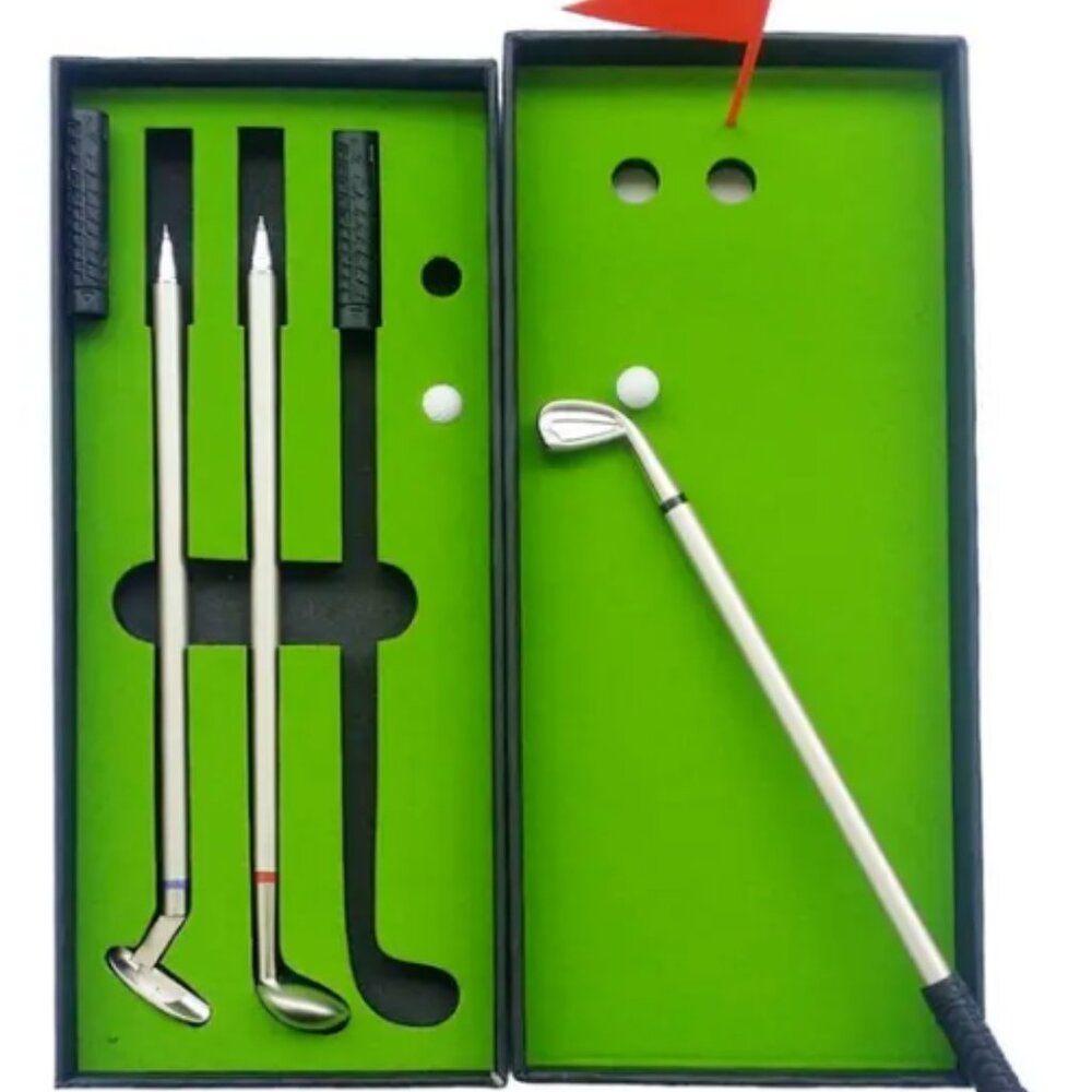 Fathers Day Mini Desktop Golf Ball Pen Gift Set